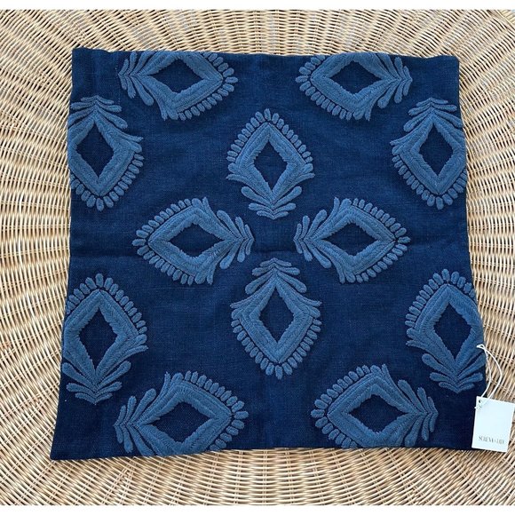 NEW Serena & Lily Leighton Pillow Cover (24” SQ)-Midnight - Picture 1 of 1